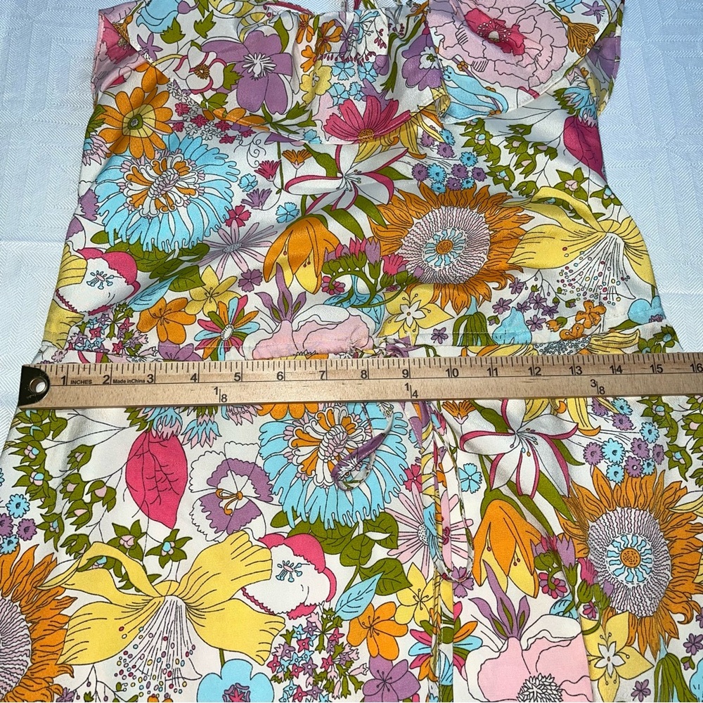 Liberty of London for Target Floral Ruffle Halter Dress Tie Elastic Waist XS - Picture 9 of 10